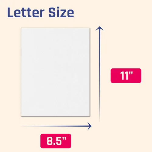 Miniatura 3 de 60 hojas, cartulina blanca pesada, 8.5 x 11 pulgadas, 110 libras (10.58 oz/m²)