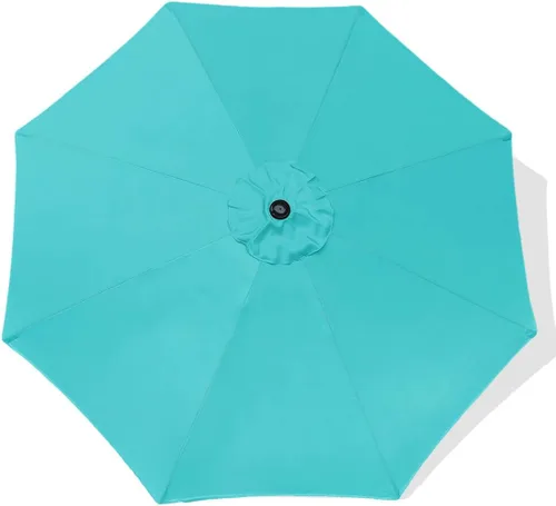 Miniatura 9 de ontheway 11FT Patio Umbrella Enhanced Replacement Canopy Market Table 8 Ribs Umbrella Canopy Caqui
