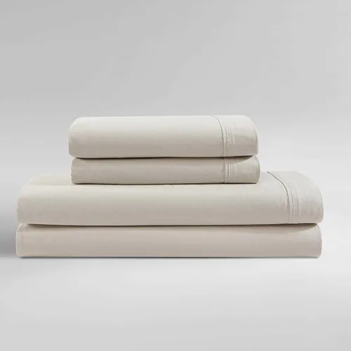 Miniatura 20 de Calvin Klein - Juego de sábanas de tamaño Queen, sábanas refrescantes frescas y a medida con un tacto de percal de algodón naturalmente suave