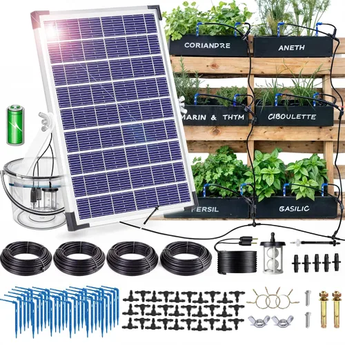 Miniatura 9 de RISINGUP Sistema de riego por goteo solar para 15 plantas en maceta para jardín al aire libre Automatic Plants Watering System with Anti-Siphoning
