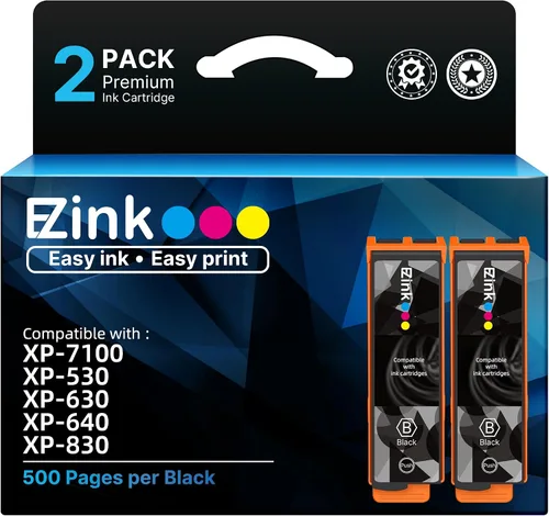 E-Z Ink - Cartuchos de tinta remanufacturados para Epson 410XL, 410 XL, T410XL, negros con chip actualizado para usar con impresoras Expression