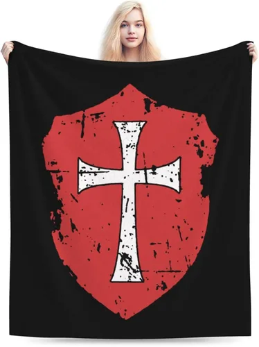 Miniatura 4 de Crusader Knights Templar Cross - Manta térmica, ligera, súper suave y cálida para todas las estaciones, para sofás