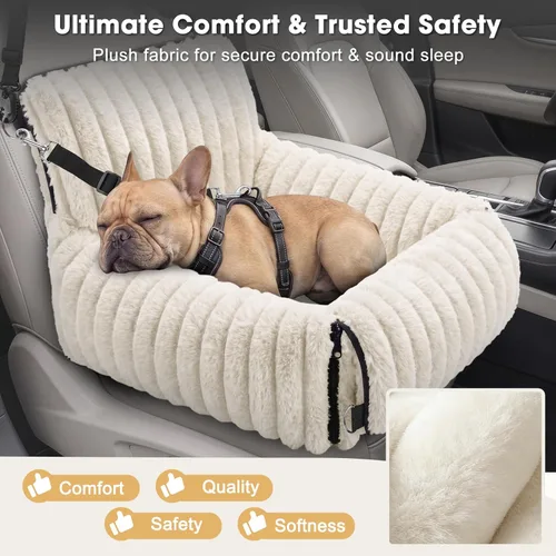 Miniatura 2 de MIXJOY Asiento de automóvil para perros 6 en 1 para perros pequeños/medianos de hasta 25 libras, transportador multifuncional para perros con funda