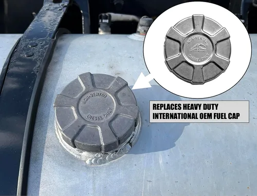 Miniatura 7 de Tapa de combustible diesel de aluminio sin bloqueo nominal de 3 1/2" para internacionales seleccionados