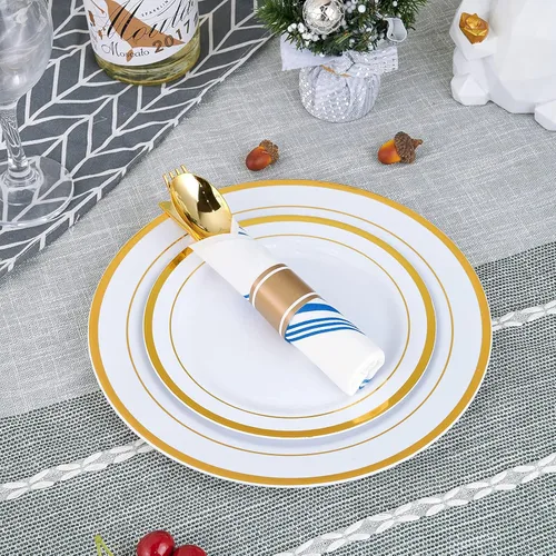 Miniatura 2 de Vplus Paquete de 300 toallas desechables para baño, servilletas decorativas de baño, suaves y absorbentes, toallas de mano de papel desechables
