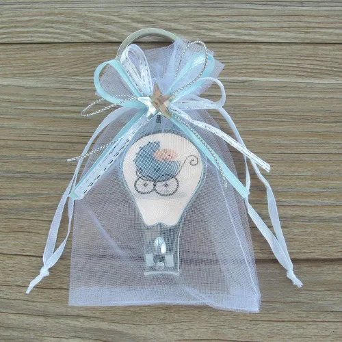 Miniatura 4 de Llavero de baby shower (12 piezas) cortaúñas y abrebotellas con bolsas decoradas
