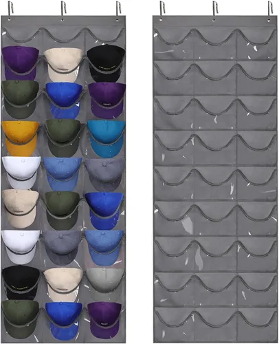 Miniatura 8 de Dofilachy Perchero para sombreros – Organizador de sombreros – Percheros para gorras de béisbol, soporte visible para sombreros – Estante de béisbol