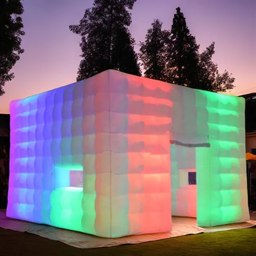 Tienda inflable de fiesta nocturna de 16 pies con luz LED y soplador ajustable a varios colores tienda inflable de club nocturno para adultos
