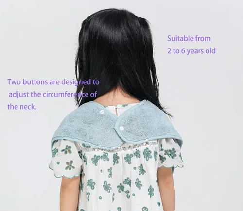Miniatura 6 de Baberos de bebé para niñas o niños de 12 a 18 meses, paquete de 6, baberos de toalla para niños de 1 a 3 años, impermeables y absorbentes 2 Azul