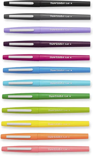 Miniatura 2 de Paper Mate Flair rotuladores de punta de fieltro, punta media (0.028 pulgadas / 0.7 mm), colores tropicales y clásicos, 12