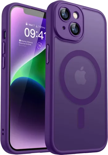 Miniatura 44 de CANSHN Funda magnética compatible con iPhone 17 Pro, mejorada [protección completa de la cámara] [compatible con Magsafe] [mate translúcido] funda