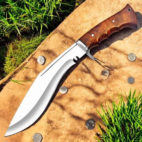 Miniatura 3 de Poshland Cuchillo de caza de hoja fija. Cuchillo resistente para durar mucho tiempo completamente hecho a mano con funda incluida, ha sido diseñado
