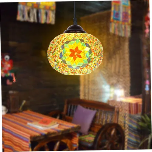 Miniatura 6 de DOITOOL Elegante pantalla decorativa para el hogar, pantalla de cristal de reemplazo para lámparas de mosaico, cubierta de lámpara de mesa de diseño