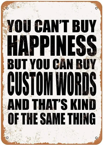 Miniatura 3 de Sign You Can't Buy Happiness BUT You CAN Buy Ice Cream - Cartel de metal divertido de lata de 8 x 12 pulgadas para bar pub interior y exterior
