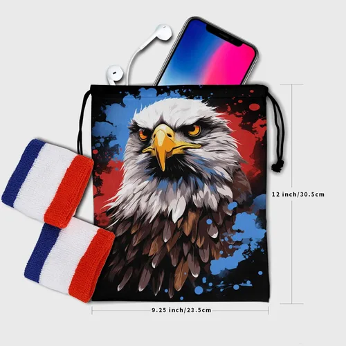 Miniatura 69 de Bolsa de agarre de gimnasia de piel de animal, bolsa de gimnasia con cordón ajustable, bolsa de cuerda para fauna silvestre, Mariposas Galaxy