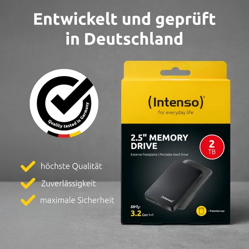 Miniatura 5 de Intenso Unidad de Memoria - Disco Duro Externo 2, 5" 2 TB Negro