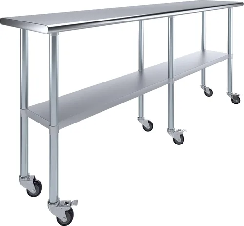 Miniatura 25 de Mesa de trabajo de acero inoxidable, mesa de metal