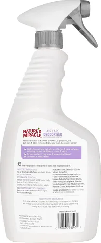 Miniatura 2 de Nature's Miracle Air Care - Desodorizador de aire, tela y superficie, aroma a lavanda y vainilla, 24 onzas, eliminador de olores de mascotas