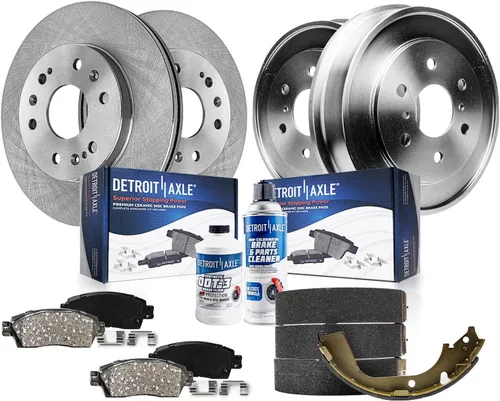 Miniatura 22 de Detroit Axle - Kit de frenos para Toyota Camry 2005-2006 [modelos XLE SE], frenos de disco Rotores Pastillas de freno de cerámica Reemplazo: 11.65