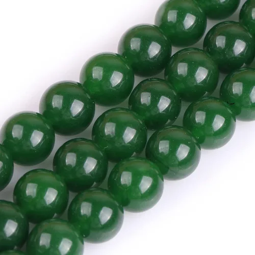 Miniatura 72 de JOE FOREMAN Cuentas redondas de piedra natural de jade de Taiwán verde de 0.315 in para fabricación de joyas, cuentas de 15 pulgadas, piedras Jade