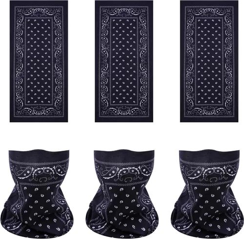 Miniatura 7 de Máscara facial multibandana, polaina para el cuello, sin costuras, diadema mágica para exteriores, bufanda facial para polvo, viento y resistencia a