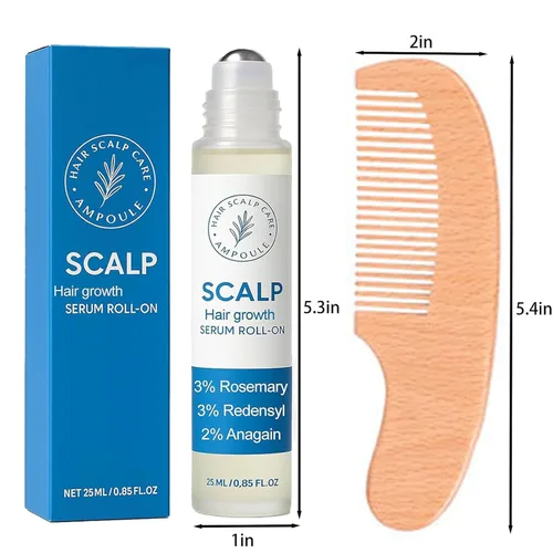 Miniatura 7 de Rollo de suero de crecimiento del cabello, rollo de romero para el crecimiento del cabello, suero avanzado para el crecimiento del cabello, cabello
