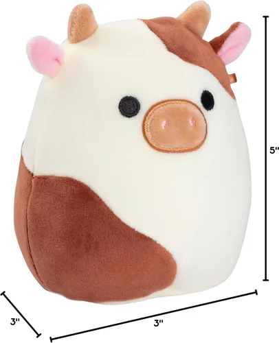 Miniatura 7 de Squishmallows Original de 5 Pulgadas Ronnie The Brown Cow - Peluche Pequeño Oficial de Jazwares - Juguete de Animal de Peluche Mini Coleccionable