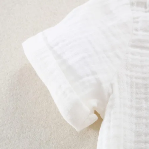 Miniatura 4 de Conjunto de ropa para bebés varones, camisas abotonadas para niños pequeños e infantes + pantalones cortos de gasa de algodón, conjunto de verano