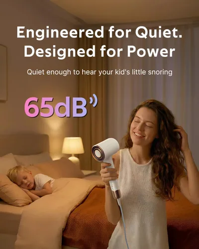 Miniatura 9 de Mera Bio-Ionic - Secador de pelo para mujer, secado rápido profesional de 1400 W con difusor y concentrador, tecnología de iones negativos