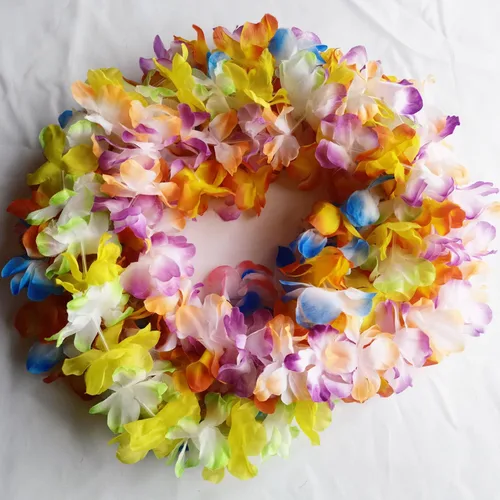 Miniatura 5 de FreshDear 12 unidades de leis hawaianos a granel, leis para fiesta luau, leis hawaianos para adultos, regalos de fiesta en la playa para adultos