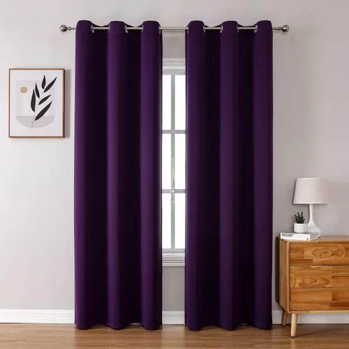Miniatura 151 de ChrisDowa - Cortinas de cenefa pequeñas para cocina, cortinas cortas con ojales y aislamiento térmico para oscurecer la sala y habitación