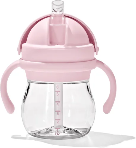 OXO Tot Transitions Vaso con Pajita con Asas Extraíbles - 6 oz. - Blossom