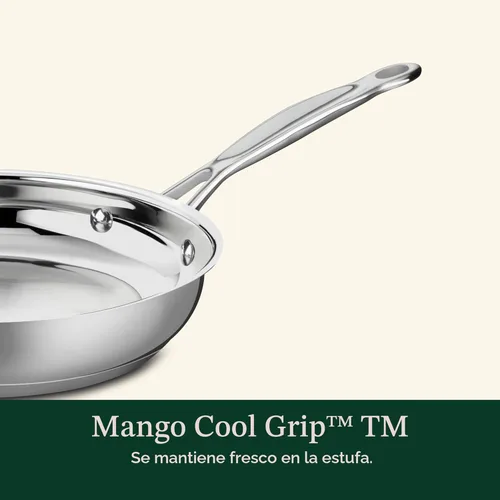 Miniatura 3 de Cuisinart 722-20 Colección de utensilios de cocina clásicos de acero inoxidable de 8 pulgadas, sartén abierta de 8 pulgadas Acero inoxidable clásico