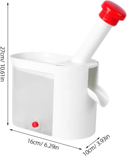 Miniatura 2 de Herramienta de descarador de cerezas con agarre fácil de apretar y recipiente extraíble, removedor de núcleo multifuncional de frutas y verduras