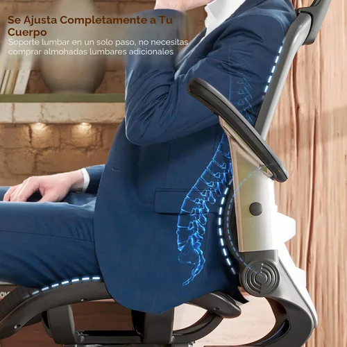 Miniatura 7 de GABRYLLY Silla de Oficina Ergonómica, Silla de Escritorio de Respaldo Alto para el Hogar con Reposacabezas, Brazos Abatibles, Bloqueo de Inclinación