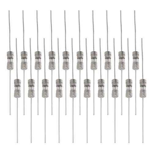 Fielect 30 fusibles de tubo de vidrio axiales con cable de plomo, 0.142 x 0.394 in, 3.15 A, 250 V, fusibles de retardo de tiempo para reemplazar o
