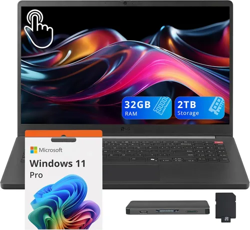 Miniatura 15 de LG Laptop LCD de 13 pulgadas completa (1920 x 1080), pantalla IPS AMD Ryzen 5 4500U, RAM de 8 GH, SSD de 256 GB, DTS:X Ultra, cámara web HD