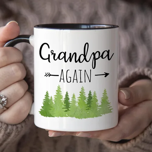 Miniatura 3 de YouNique Designs Taza con texto en inglés "Promoted to Grandpa Again, Grandparents Again, Grandparents Again, Grandparents Baby Announcement, Ideas