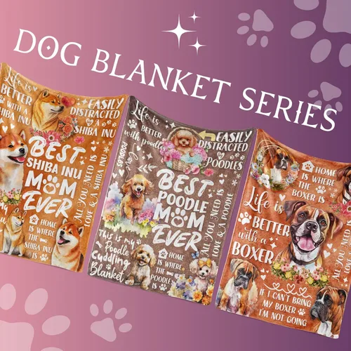 Miniatura 5 de Huglanket Regalos de caniche para mujer, la mejor manta única de franela de caniche para mamá caniche, 50 x 65 pulgadas, agradable a la piel, regalo