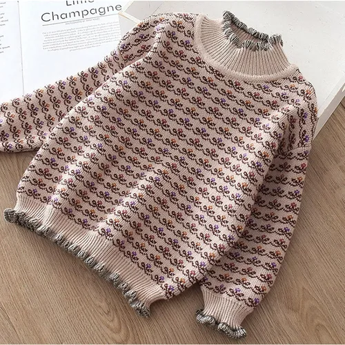 Miniatura 13 de Camisetas para bebé niña, suéter con mangas de suéter, ropa de una niña larga con fondo largo para niñas de bebé simple