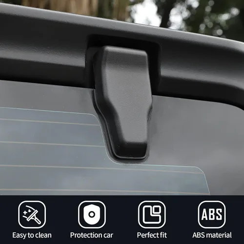 Miniatura 5 de Voodonala para Jeep JL Ventana trasera derecha e izquierda Bisagra Tapas Trim para 2018-2025+ Jeep Wrangler JL JLU Accesorios Exteriores, Negro 2