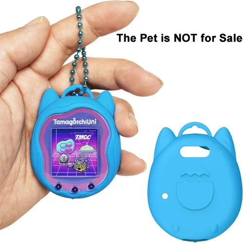 Miniatura 4 de Tamagotchi Uni Interactive Virtual Pet, protector de pantalla para Tamagotchi Uni Pet Band Accesorios (cubierta de silicona) (azul)