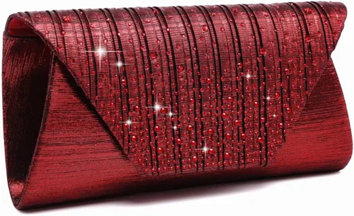 Miniatura 7 de Dasein - Bolsos de mano para mujer, para bodas, carteras para fiestas, bolsos de mano tipo clutch para cócteles, graduación, formales con strass