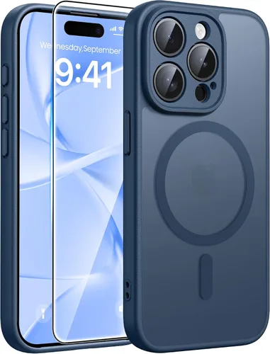 Miniatura 242 de FNTCASE - Funda para iPhone 16 Pro: magnética, mate, translúcida, de grado militar, protectora contra caídas, resistente, fina, duradera y a prueba