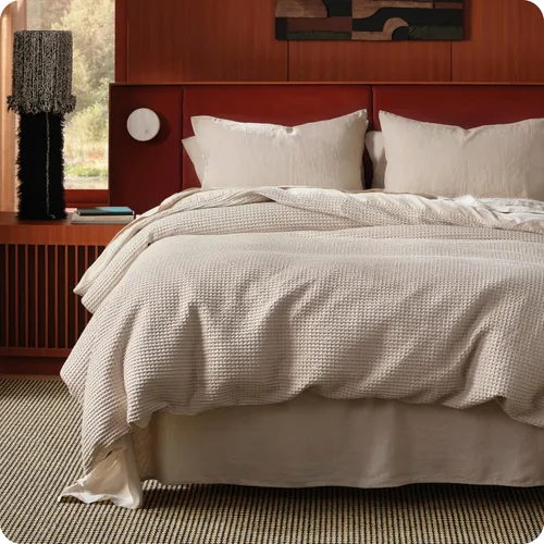 Miniatura 18 de Bedsure - Funda de edredón de algodón tamaño King - 100% algodón de tejido gofre color verde bosque, juego de ropa de cama GentleSoft™ transpirable