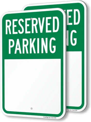 Miniatura 11 de SmartSign Letrero de metal con texto en blanco de 18 x 12 pulgadas, aluminio de 63 mil, material reflectante laminado de grado ingeniero 3M, verde