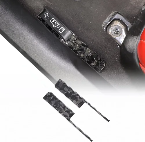 Miniatura 8 de Adhesivo de interruptor de cerradura de puerta de emergencia de fibra de carbono 3D suave Compatible con Corvette C8 Stingray Z06 Z51 2020 2021 2022