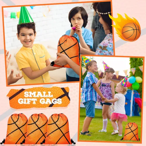 Miniatura 5 de Eccliy 24 bolsas de baloncesto con cordón para deportes, gimnasio, con cordón para baloncesto, regalos para adultos