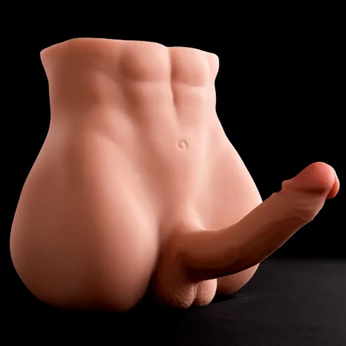 CaHase - Muñeca sexual masculina de 12 libras con consolador realista, masturbadores de torso masculino 2 en 1 y consoladores anales apretados