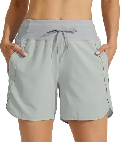 Miniatura 3 de Willit - Shorts atléticos para correr de 5 pulgadas para mujer, de secado rápido, para entrenamiento y senderismo, de cintura alta, con bolsillo